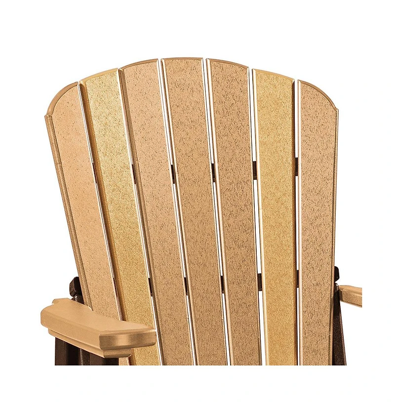 American Furniture Classics Fan Back Swivel Glider in Cedar and Tudor Brown