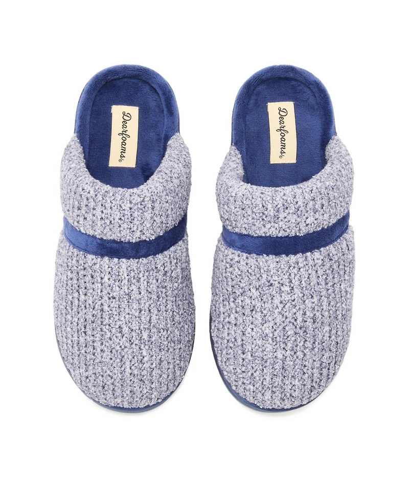 Dearfoams Women's Serena Marled Chenille Scuff Slippers