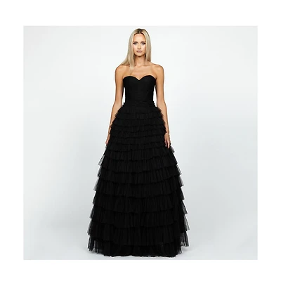 Bariano Women's Serenity Sweetheart Strapless Ball Gown