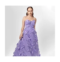 Bariano Women's Ila Strapless Hi Lo Gown