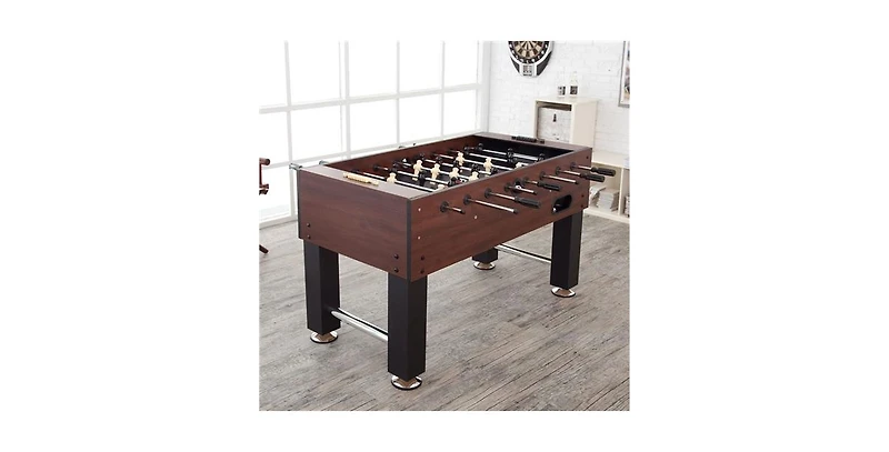 Slickblue Game Time Foosball Table with 4 Soccer Balls for Home or Game Room Fun