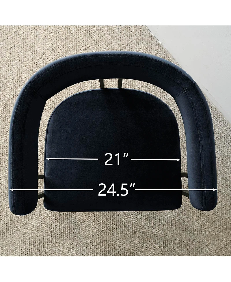 3-Piece 35 Inch Round Dining Table Set with 2 Velvet Chairs, Space-Saving Kitchen & Room Furniture for Small Spaces-Maison Boucle