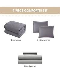 Stratford Park Arelia Geometric 7-Pc. Comforter Set, King
