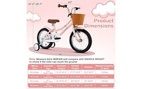 14 Inch Kids Retro Bike with Adjustable Height and Basket for Ages 3-5