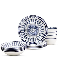 Haven Blue Mykonos 12 Pc. Dinnerware Set, Service for 4