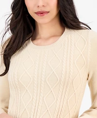 Sandra Darren Petite Cable-Knit Sweater Dress