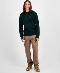Guess Men's Joby Long Sleeve Fleece Logo Hoodie