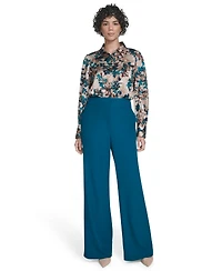 Calvin Klein Petite Printed Long Sleeves Top