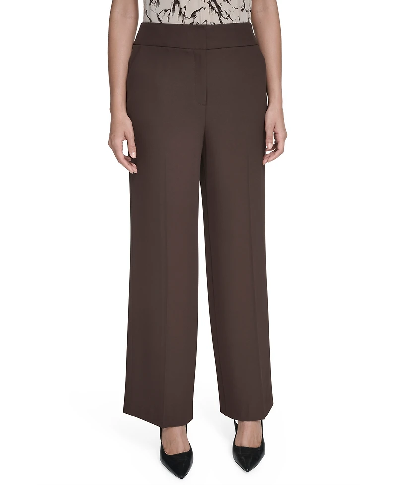 Calvin Klein Petite Solid Wide Leg Pants