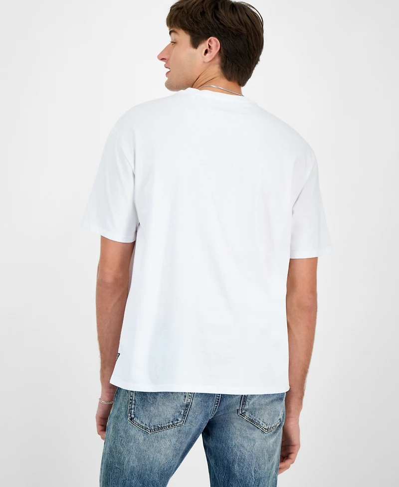 Guess Men's Quattro G Relaxed Fit Short Sleeve Crewneck Graphic T-Shirt