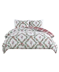 Enchante Wreath With Bow Reversible 3-Pc. Comforter Sets, Created for Macy's