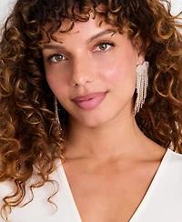 I.n.c. International Concepts Pave Heart Chandelier Earrings, Macy's Exclusive