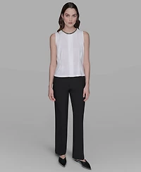 Karl Lagerfeld Paris Women's Embellished Pleated Top
