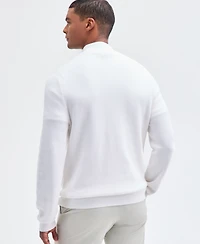 Alfani Men's Long Sleeve Zip-Front Zig-Zag Textured Sweater, Macy's Exclusive