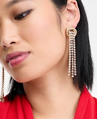 I.n.c. International Concepts Crystal Tassel Knot Statement Earrings, Macy's Exclusive