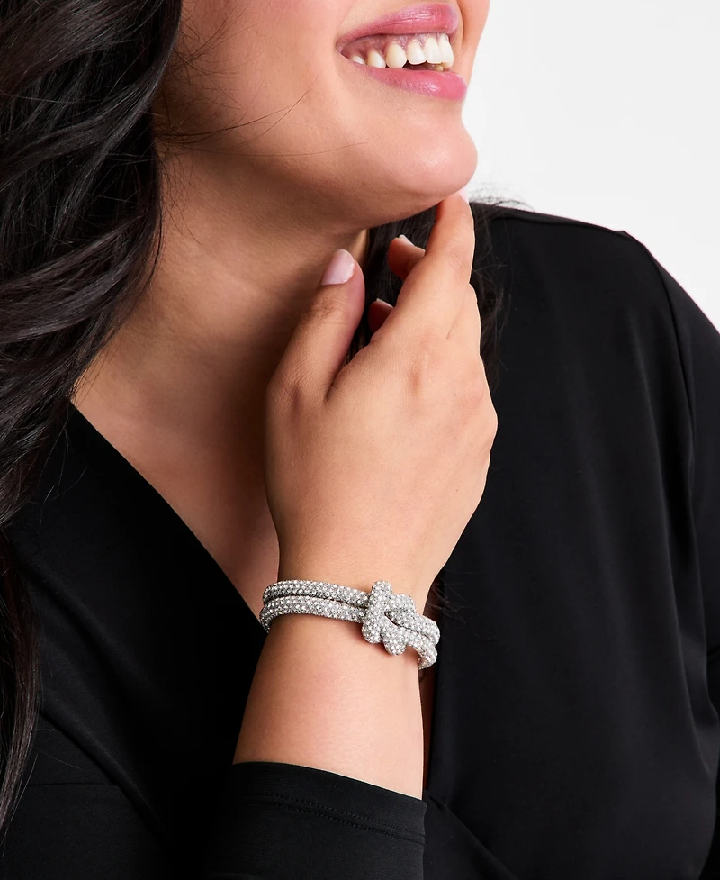 I.n.c. International Concepts Rhinestone Knot Flex Bracelet, Macy's Exclusive