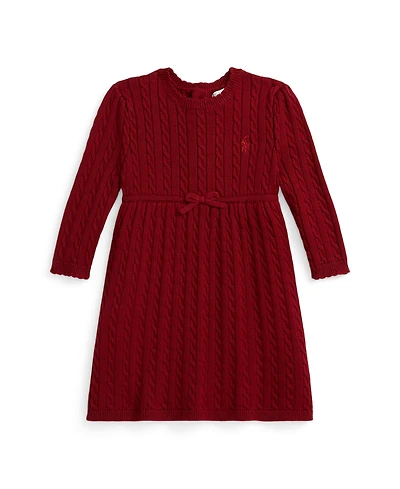 Polo Ralph Lauren Baby Girls Cable Knit Sweater Dress and Bloomer