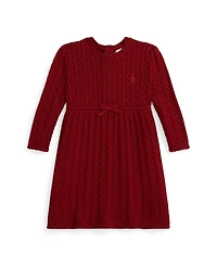 Polo Ralph Lauren Baby Girls Cable Knit Sweater Dress and Bloomer