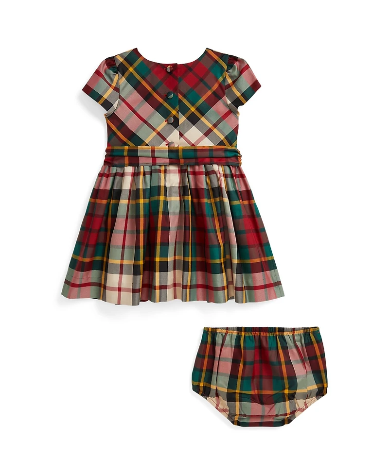 Polo Ralph Lauren Baby Girls Plaid Twill Dress and Bloomer