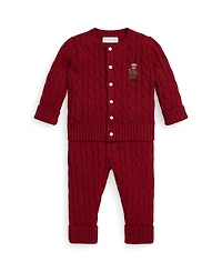 Polo Ralph Lauren Baby Boys 2-Piece Bear Cardigan and Pants Set