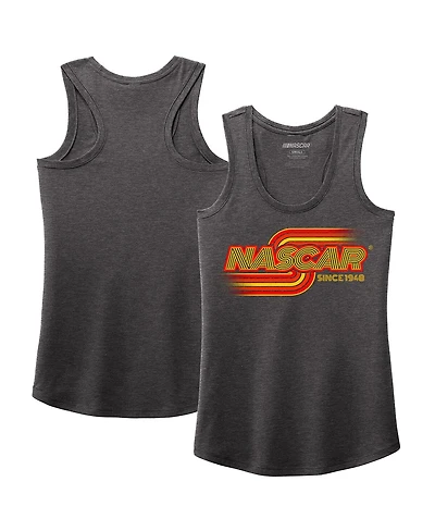 Nascar Women's Heather Charcoal Name Number Racer Back Tri-Blend Tank Top