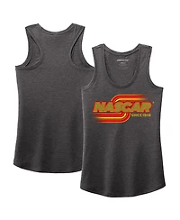 Nascar Women's Heather Charcoal Name Number Racer Back Tri-Blend Tank Top