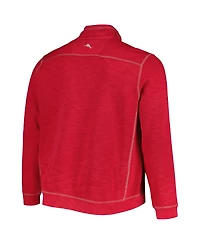 Tommy Bahama Men's Cardinal Arkansas Razorbacks Sport Tobago Bay Tri-Blend Mock Neck Half-Zip Jacket