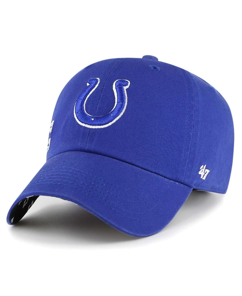 '47 Brand Women's Royal Indianapolis Colts Confetti Icon Clean Up Adjustable Hat