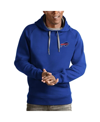 Antigua Men's Royal Buffalo Bills Logo Victory Pullover Hoodie