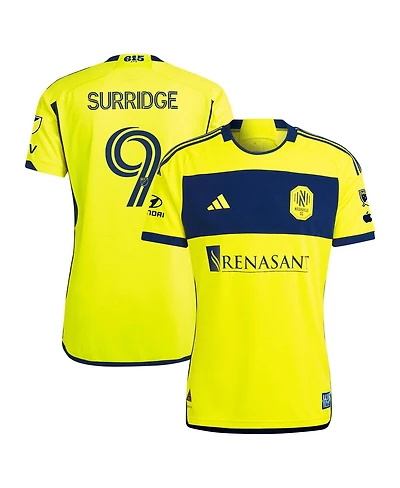 Adidas Men's Sam Surridge Yellow Nashville Sc 2024 The 615 Kit Authentic Player Jersey