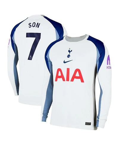 Nike Men's Son Heung-Min White Tottenham Hotspur 2025/26 Home Replica Long Sleeve Jersey