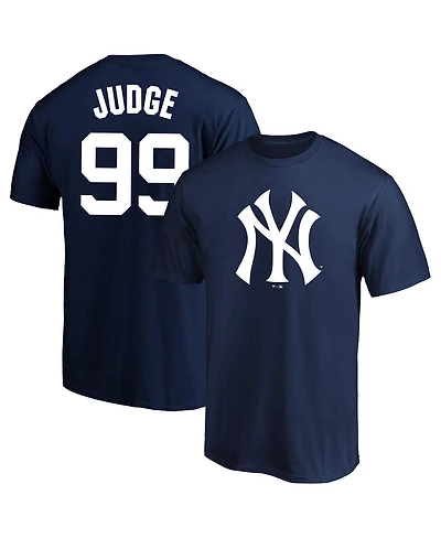 Fanatics Men's Aaron Judge Navy New York Yankees Big Tall Name Number T-Shirt