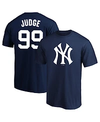Fanatics Men's Aaron Judge Navy New York Yankees Big Tall Name Number T-Shirt