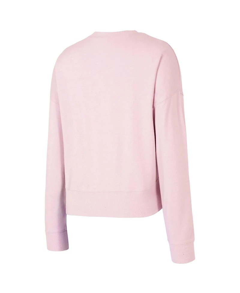 Concepts Sport Women's Pink Georgia Bulldogs Elevation Tri-Blend Long Sleeve Top and Short Set