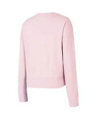 Concepts Sport Women's Pink Georgia Bulldogs Elevation Tri-Blend Long Sleeve Top and Short Set
