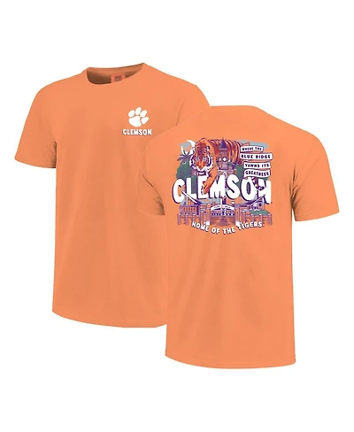 Image One Big Boys and Girls Orange Clemson Tigers Comfort Colors Hyperlocal Campus Scene T-Shirt