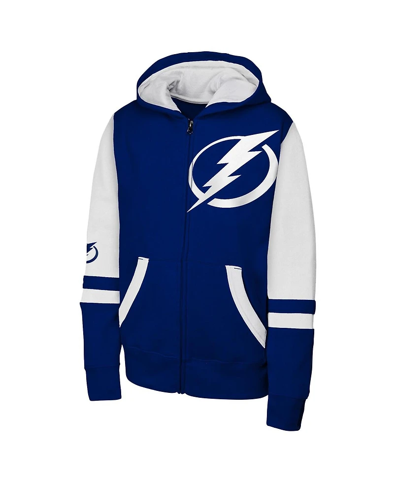 Outerstuff Big Boys and Girls Blue Tampa Bay Lightning Face Off Full-Zip Hoodie