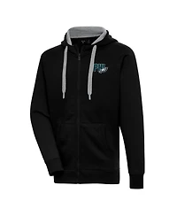 Antigua Men's Black Philadelphia Eagles Victory Full-Zip Hoodie