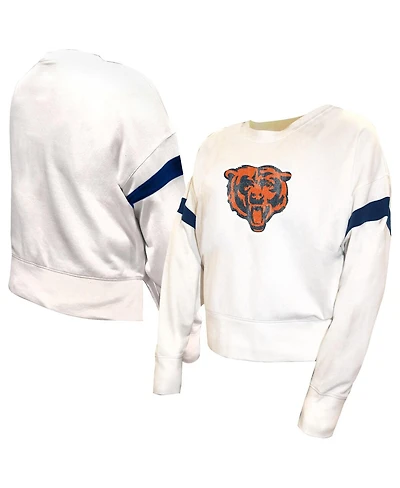 Fanatics Women's White Chicago Bears Plus Fleece Pullover Sweatshirt