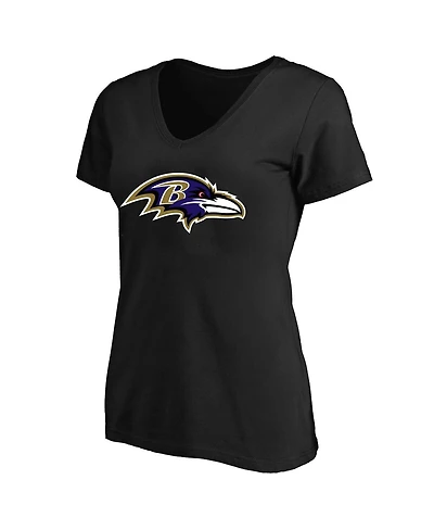 Fanatics Women's Black Baltimore Ravens Plus V-Neck T-Shirt