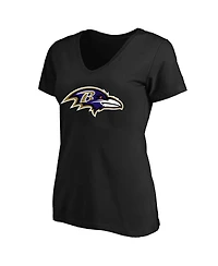 Fanatics Women's Black Baltimore Ravens Plus V-Neck T-Shirt