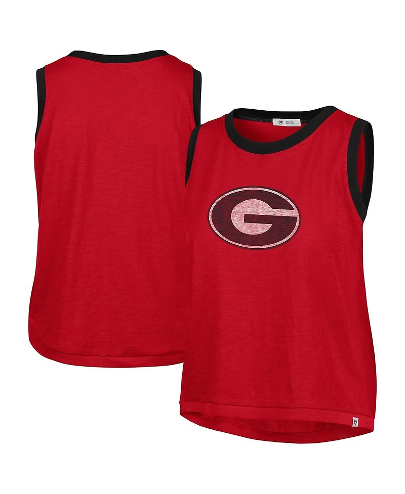'47 Brand Women's Red Georgia Bulldogs Premier Ringer Tank Top