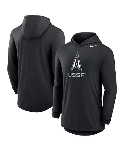 Nike Men's Black Air Force Falcons Space Rivalry Long Sleeve Hoodie T-Shirt