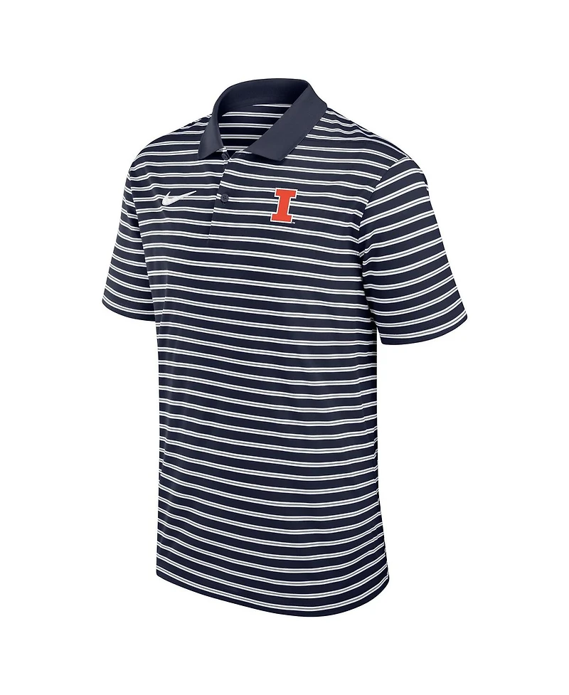 Nike Men's Navy Illinois Fighting Illini Victory Stripe Performance Polo Shirt