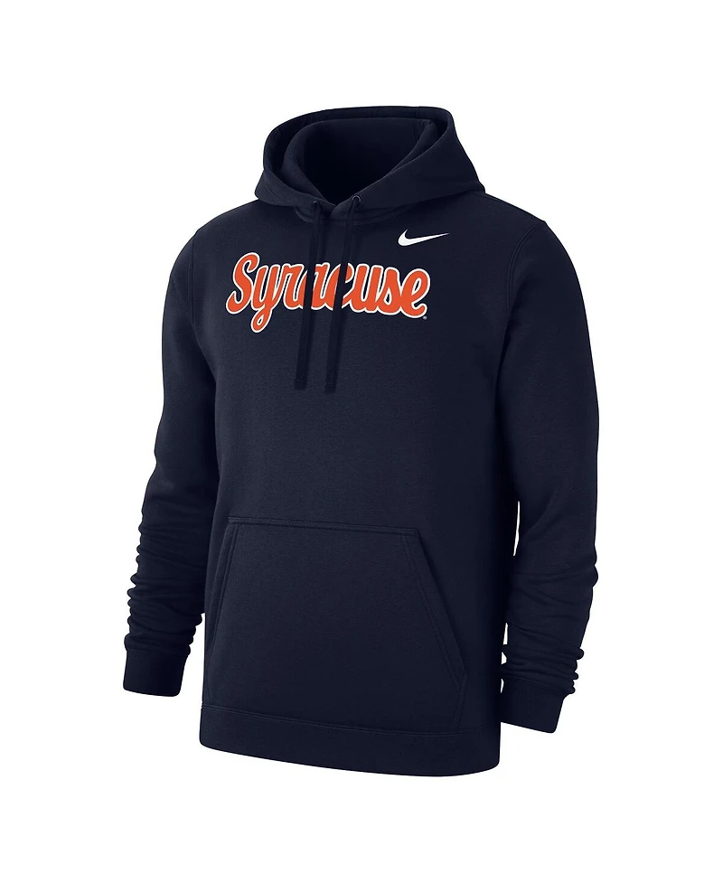 Nike Men's Navy Syracuse Orange Script Club Pullover Hoodie