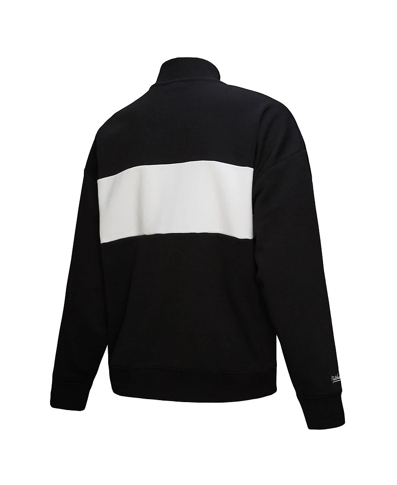Mitchell & Ness Women's Black Oakland Raiders Quarter-Zip Jacket