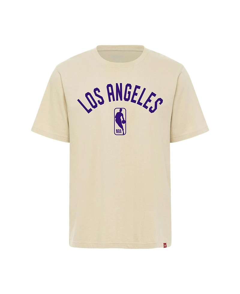 Sportiqe Men's and Women's Cream Los Angeles Lakers Duke Premium T-Shirt