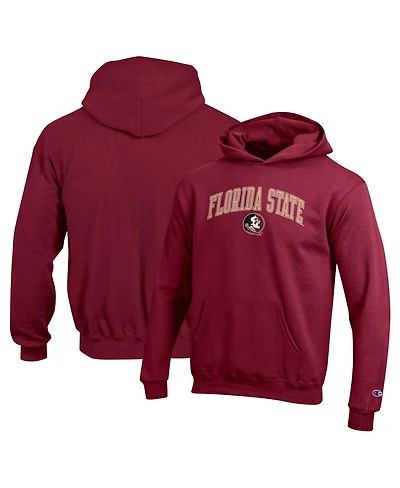 Champion Big Boys and Girls Garnet Florida State Seminoles Campus Pullover Hoodie