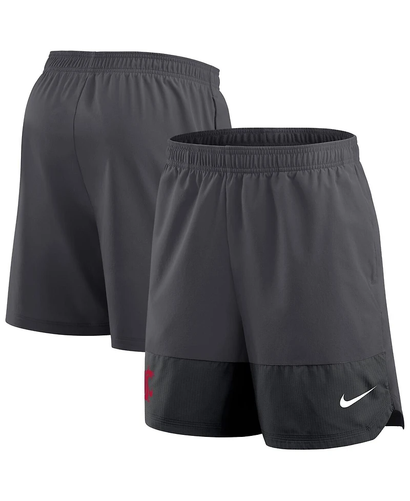 Nike Men's Anthracite Washington State Cougars 2025 Sideline Performance Shorts
