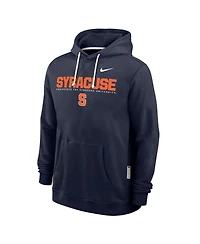 Nike Men's Navy Syracuse Orange 2025 Sideline Performance Pullover Hoodie
